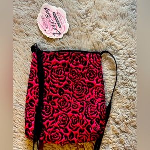 Pink Rose Print Purse
